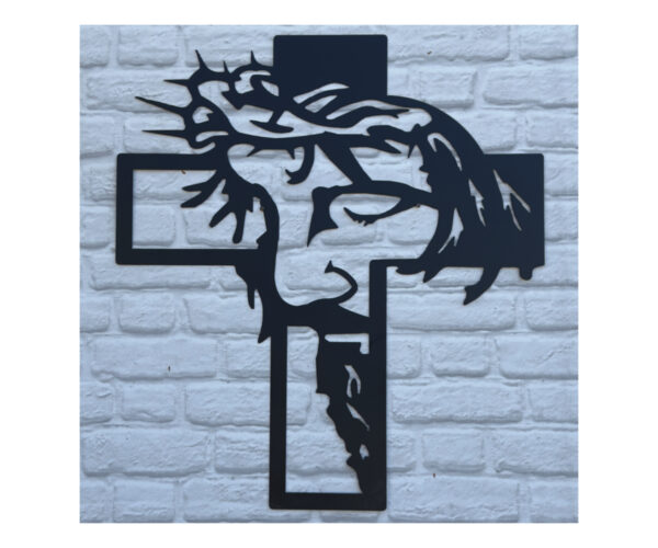 Christ Portrait Cross Plaque