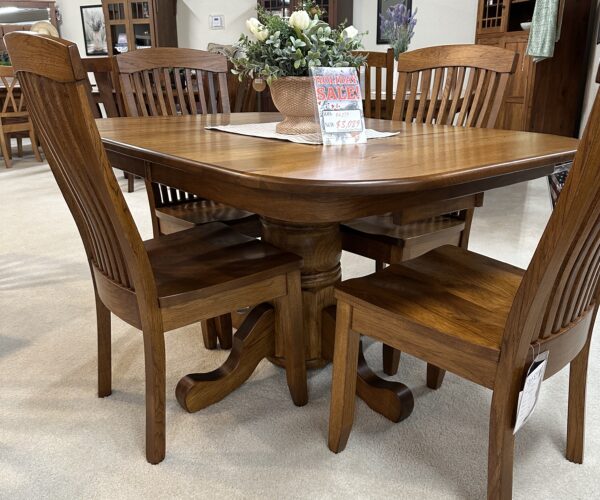 Adams Single Pedestal Table Set