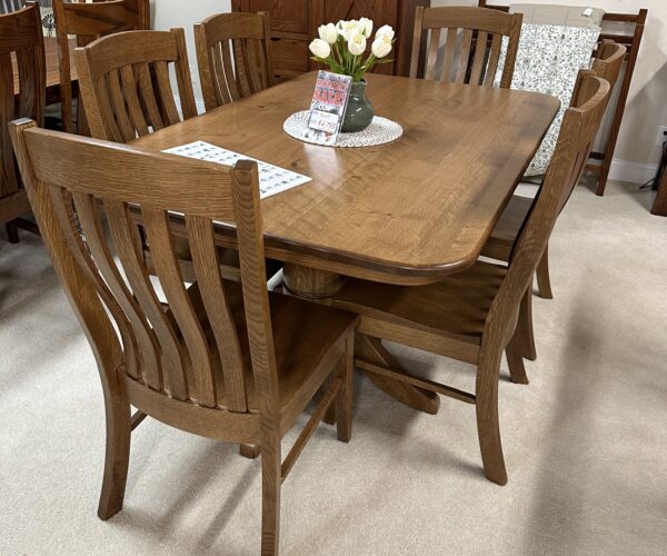 Classic Shaker Double Pedestal Table Set