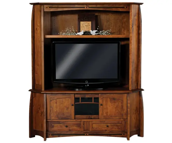 Boulder Creek 2 Piece Media Corner Console with Hutch
