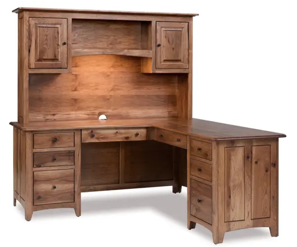 Dover L Desk With Hutch