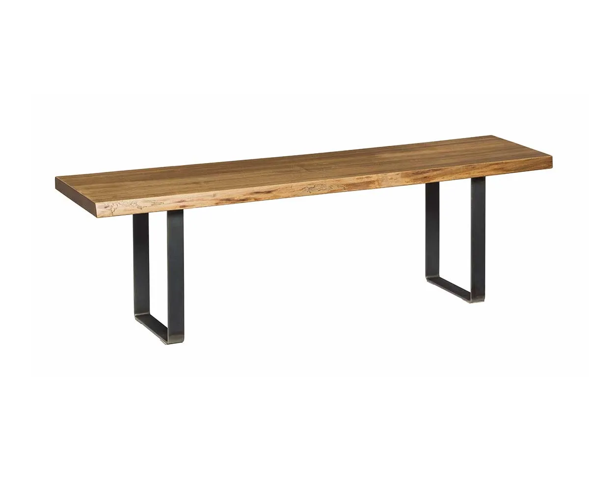 Live Edge Bench with U Base