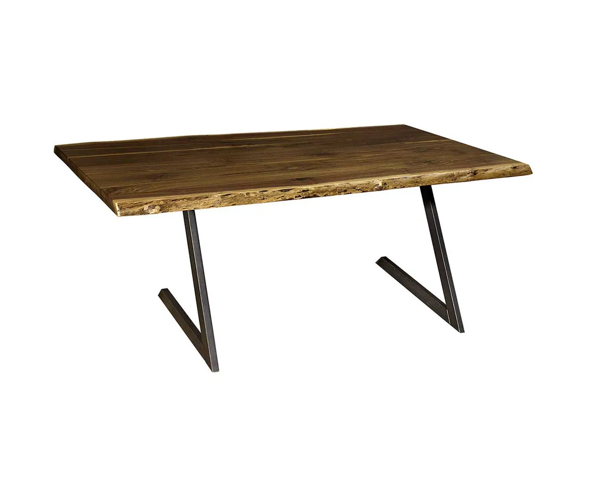 Live Edge Dining Table with Z Base